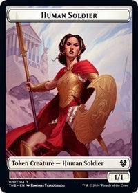 Human Soldier // Pegasus Double-Sided Token [Theros Beyond Death Tokens] | Pegasus Games WI