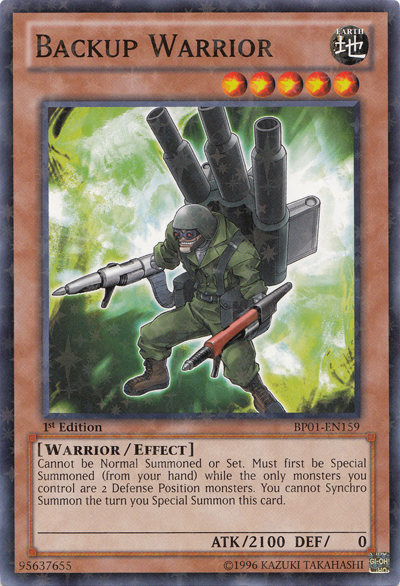 Backup Warrior [BP01-EN159] Starfoil Rare | Pegasus Games WI