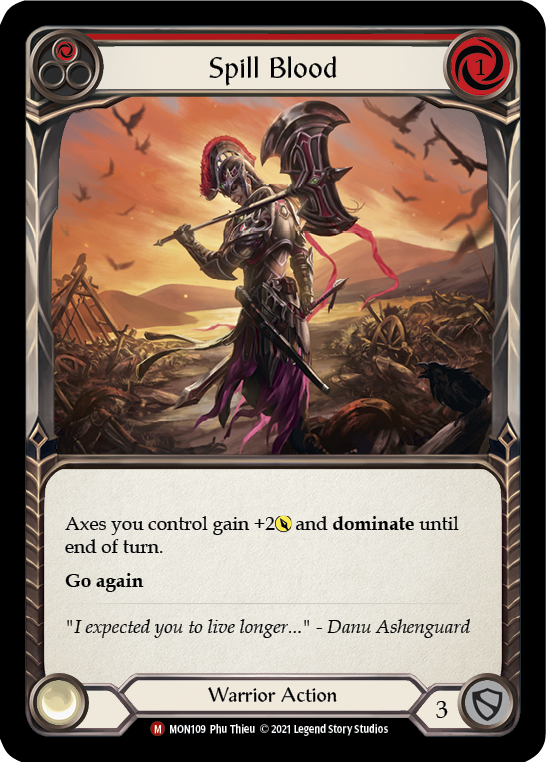 Spill Blood (Rainbow Foil) [MON109-RF] 1st Edition Rainbow Foil | Pegasus Games WI