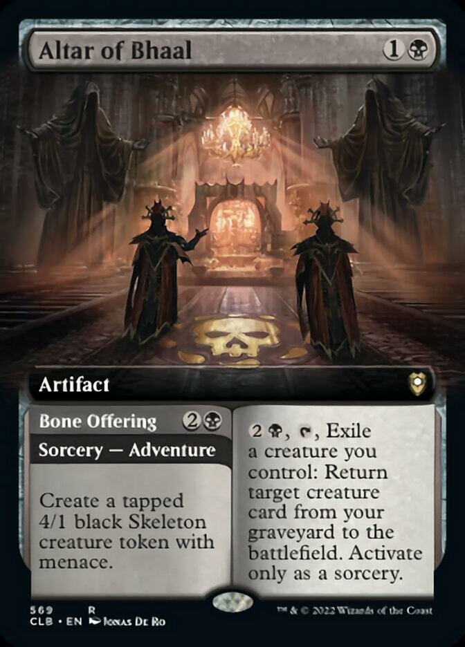 Altar of Bhaal // Bone Offering (Extended Art) [Commander Legends: Battle for Baldur's Gate] | Pegasus Games WI