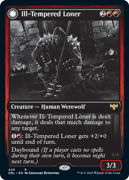 Ill-Tempered Loner // Howlpack Avenger [Innistrad: Double Feature] | Pegasus Games WI