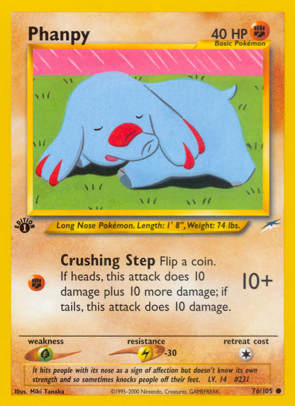 Phanpy (76/105) [Neo Destiny 1st Edition] | Pegasus Games WI