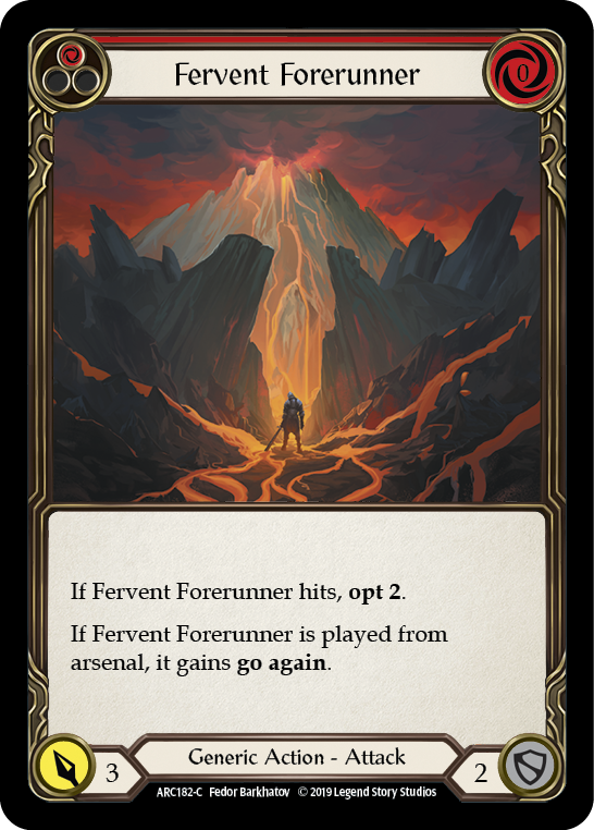 Fervent Forerunner (Red) [ARC182-C] 1st Edition Rainbow Foil | Pegasus Games WI