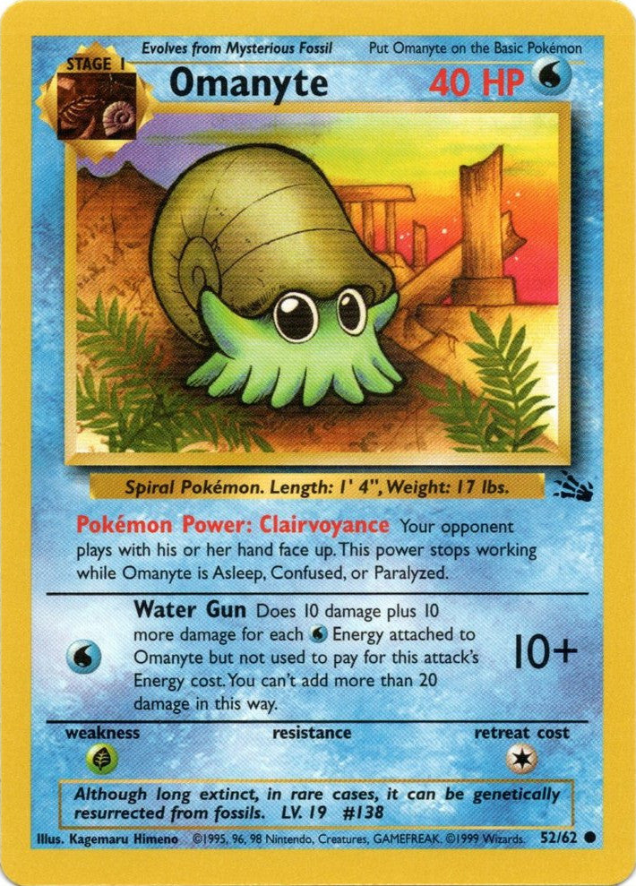 Omanyte (52/62) [Fossil Unlimited] | Pegasus Games WI