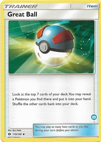 Great Ball (119/149) (Deck Exclusive #25) [Sun & Moon: Trainer Kit - Alolan Ninetales] | Pegasus Games WI