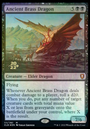 Ancient Brass Dragon [Commander Legends: Battle for Baldur's Gate Prerelease Promos] | Pegasus Games WI