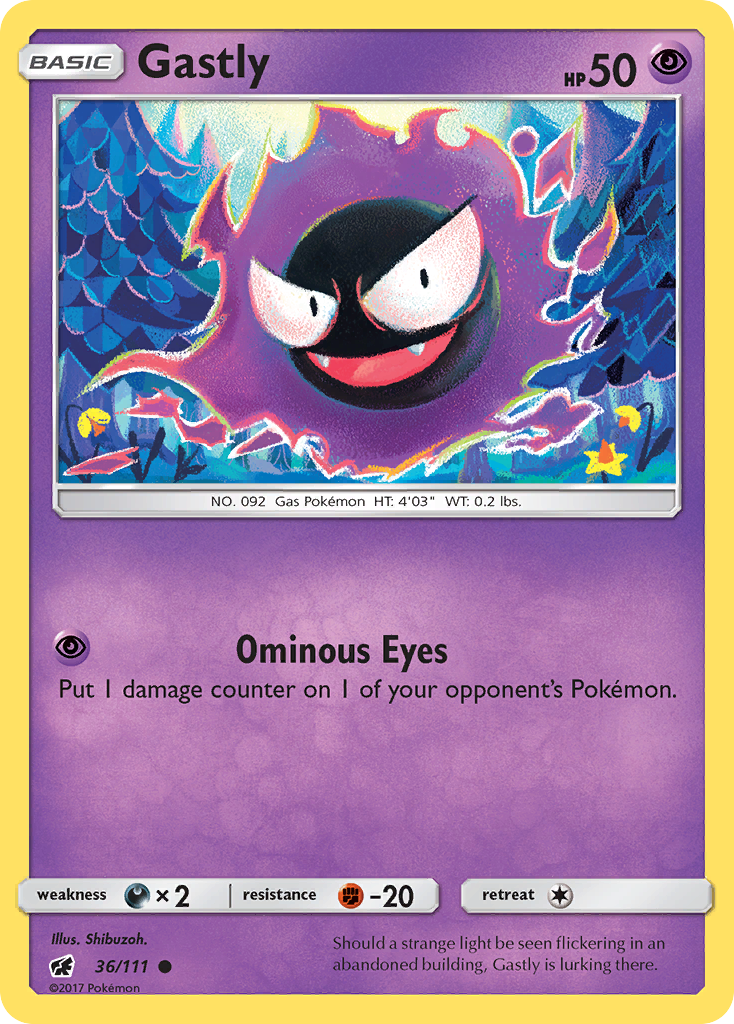 Gastly (36/111) [Sun & Moon: Crimson Invasion] | Pegasus Games WI