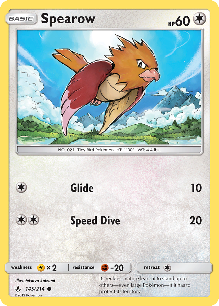 Spearow (145/214) [Sun & Moon: Unbroken Bonds] | Pegasus Games WI
