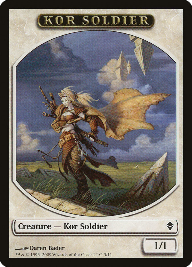 Kor Soldier Token [Zendikar Tokens] | Pegasus Games WI