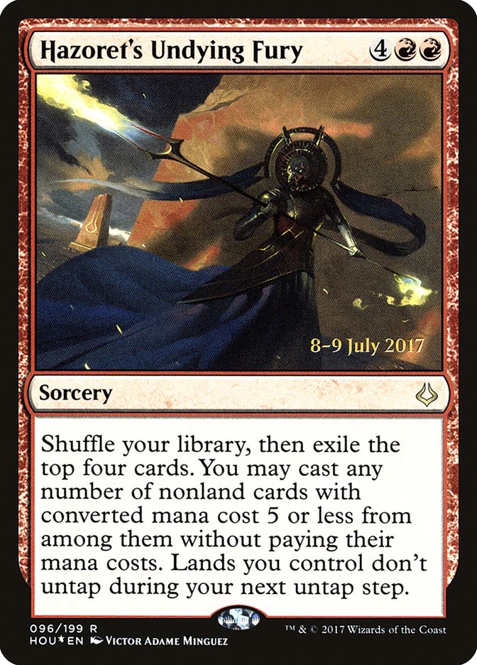 Hazoret's Undying Fury [Hour of Devastation Prerelease Promos] | Pegasus Games WI