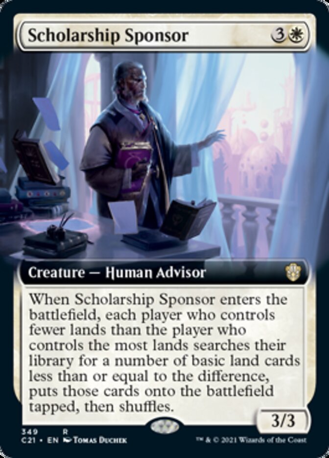 Scholarship Sponsor (Extended Art) [Commander 2021] | Pegasus Games WI