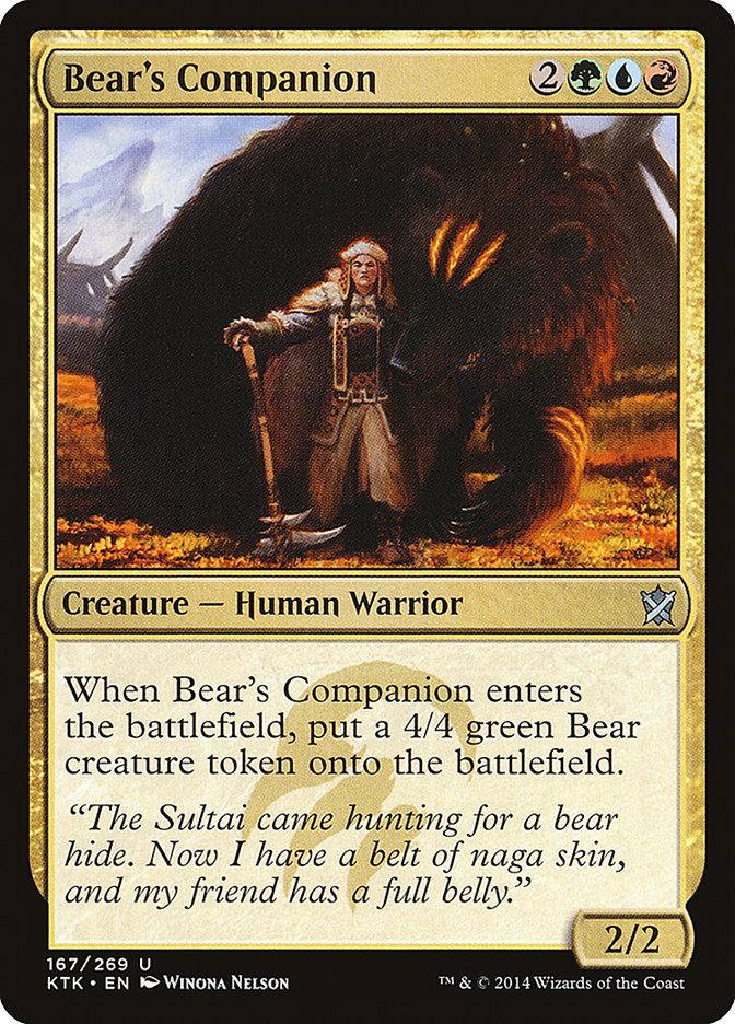 Bear's Companion [Khans of Tarkir] | Pegasus Games WI