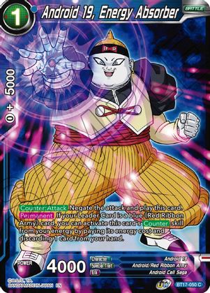 Android 19, Energy Absorber (BT17-050) [Ultimate Squad] | Pegasus Games WI