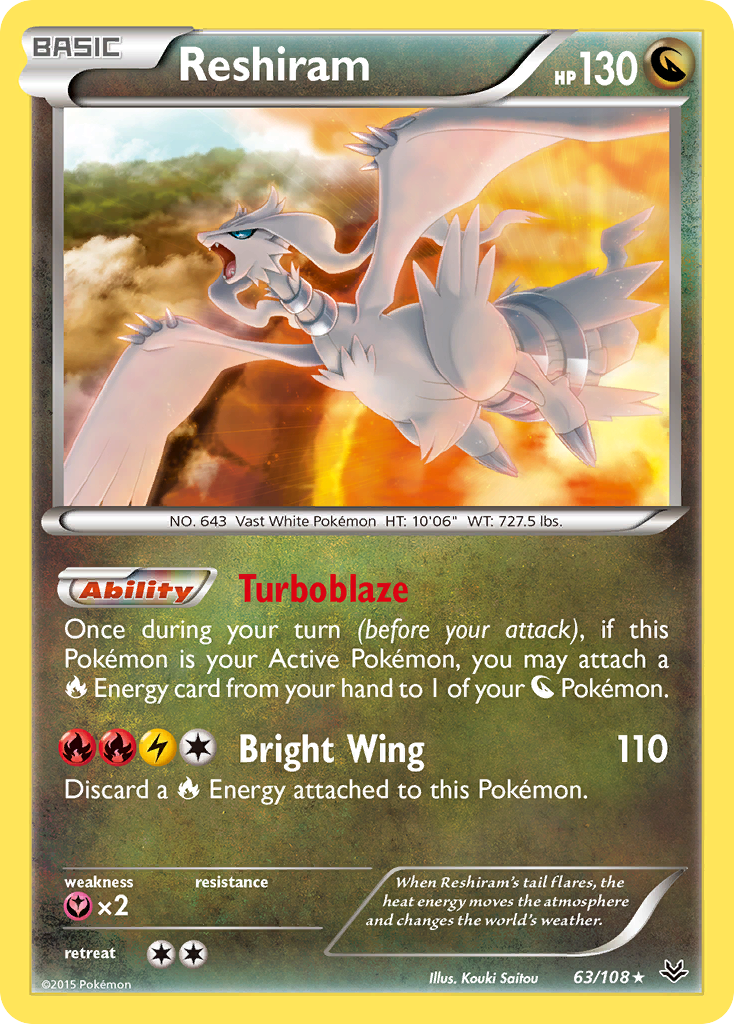 Reshiram (63/108) [XY: Roaring Skies] | Pegasus Games WI