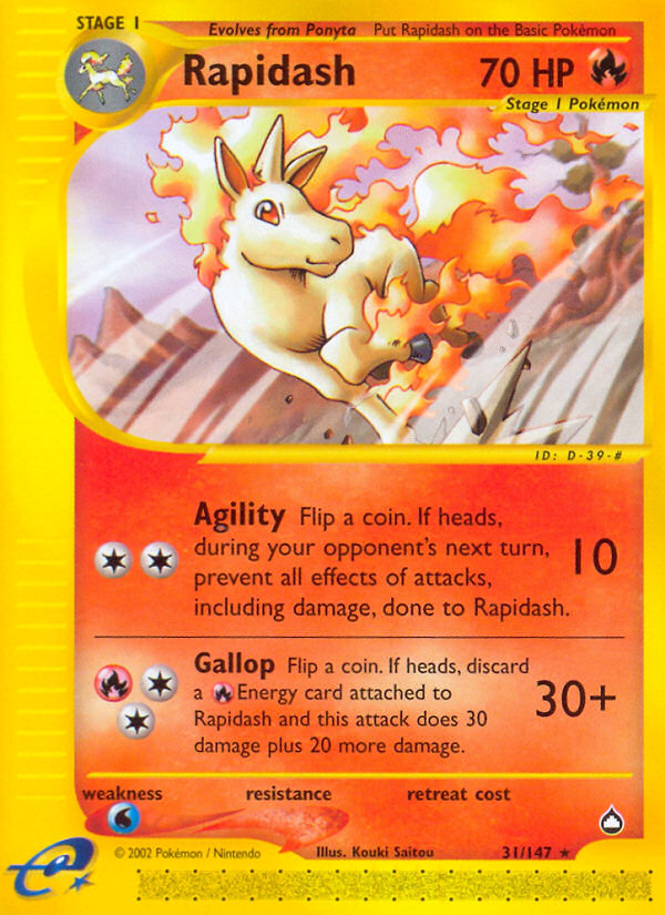 Rapidash (31/147) [Aquapolis] | Pegasus Games WI