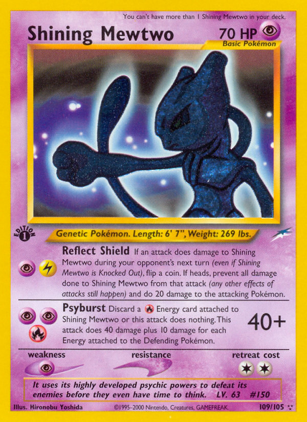 Shining Mewtwo (109/105) [Neo Destiny 1st Edition] | Pegasus Games WI