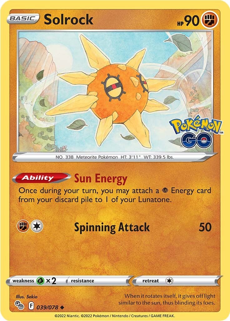 Solrock (039/078) [Pokémon GO] | Pegasus Games WI