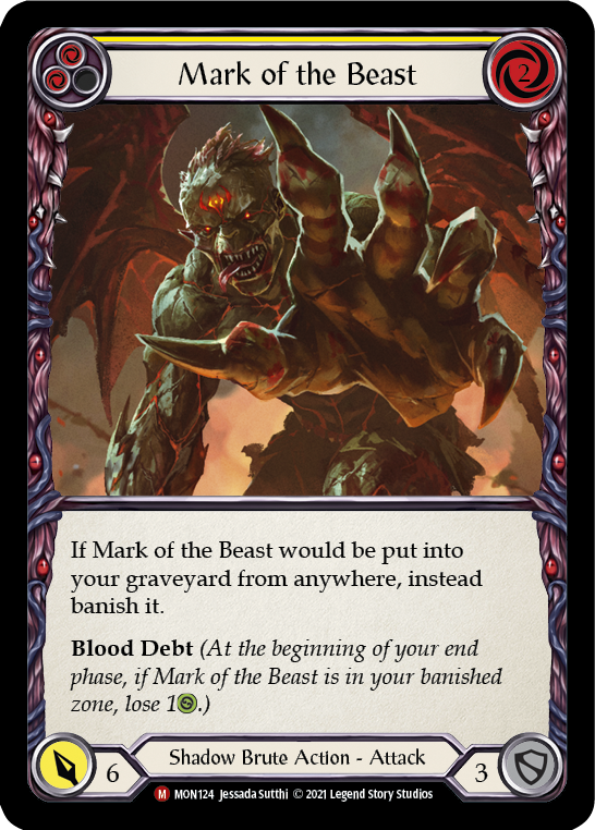 Mark of the Beast (Rainbow Foil) [MON124-RF] 1st Edition Rainbow Foil | Pegasus Games WI