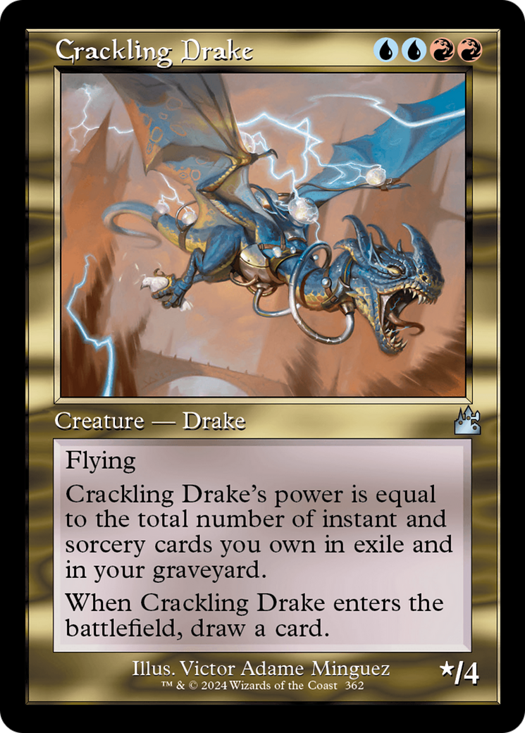 Crackling Drake (Retro Frame) [Ravnica Remastered] | Pegasus Games WI