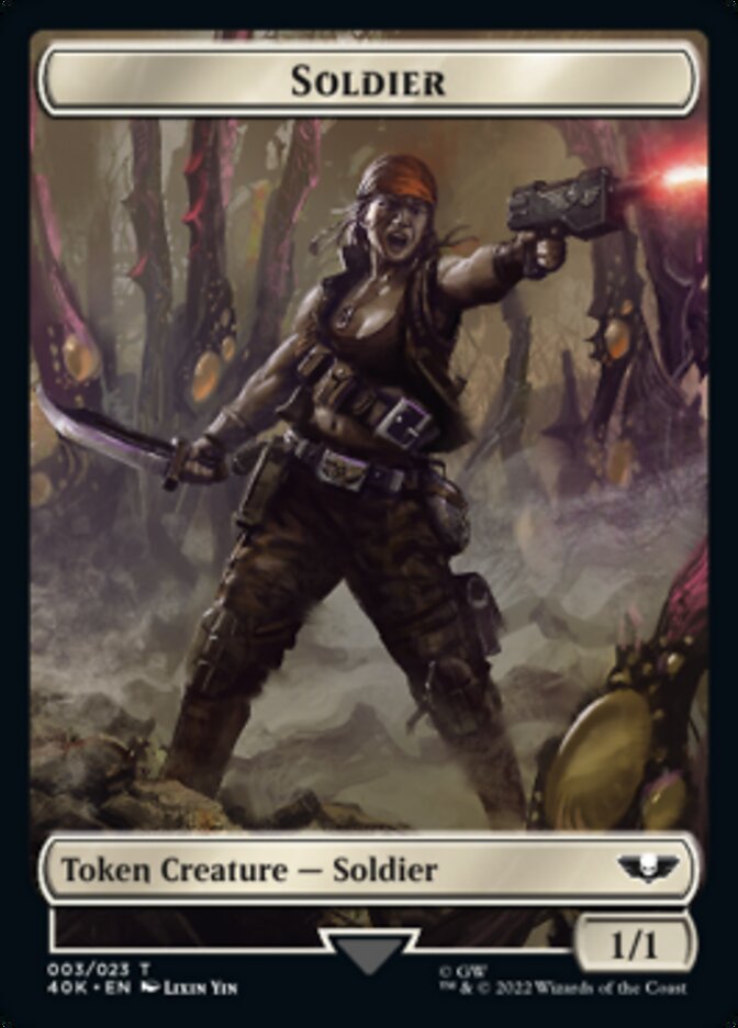 Soldier (003) // Sicarian Infiltrator Double-Sided Token [Warhammer 40,000 Tokens] | Pegasus Games WI