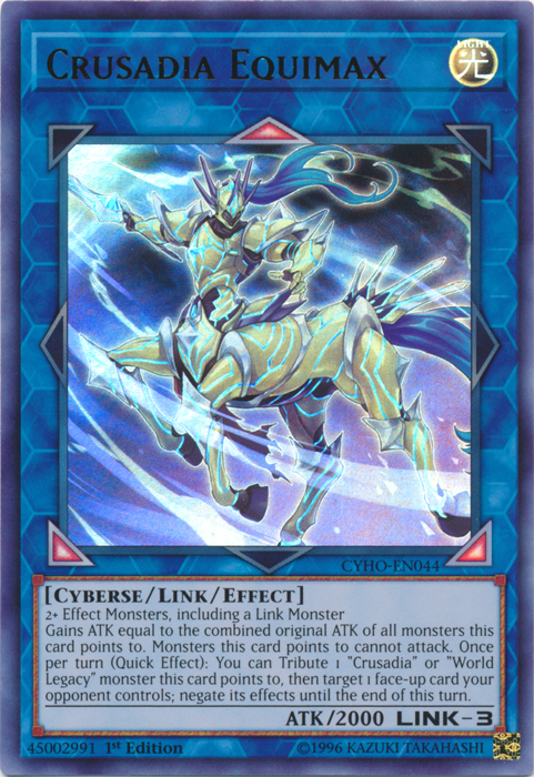 Crusadia Equimax [CYHO-EN044] Ultra Rare | Pegasus Games WI