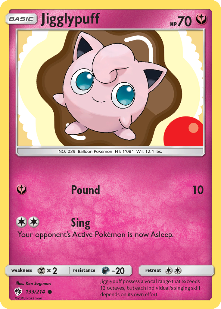 Jigglypuff (133/214) [Sun & Moon: Lost Thunder] | Pegasus Games WI