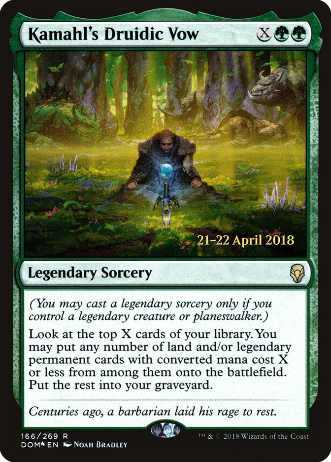 Kamahl's Druidic Vow [Dominaria Prerelease Promos] | Pegasus Games WI