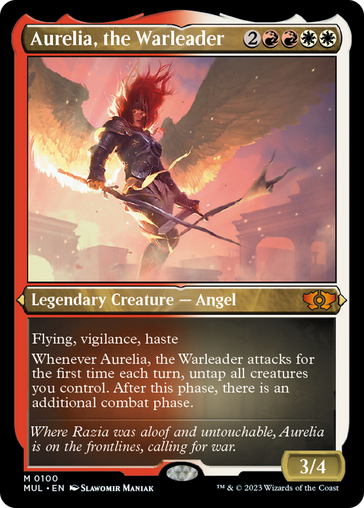Aurelia, the Warleader (Foil Etched) [Multiverse Legends] | Pegasus Games WI