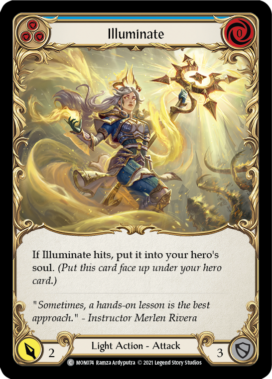 Illuminate (Blue) (Rainbow Foil) [MON074-RF] 1st Edition Rainbow Foil | Pegasus Games WI