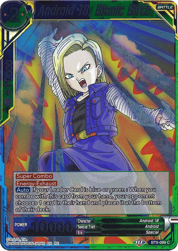 Android 18, Bionic Blitz (BT9-099) [Ultimate Deck 2022] | Pegasus Games WI