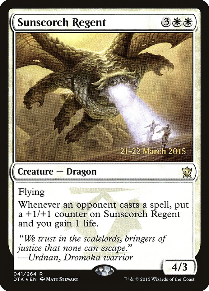 Sunscorch Regent [Dragons of Tarkir Prerelease Promos] | Pegasus Games WI