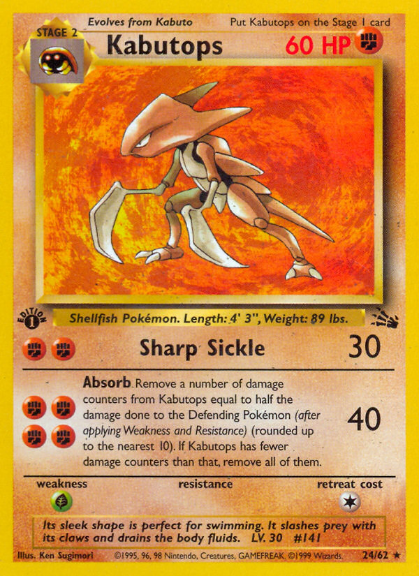 Kabutops (24/62) [Fossil 1st Edition] | Pegasus Games WI