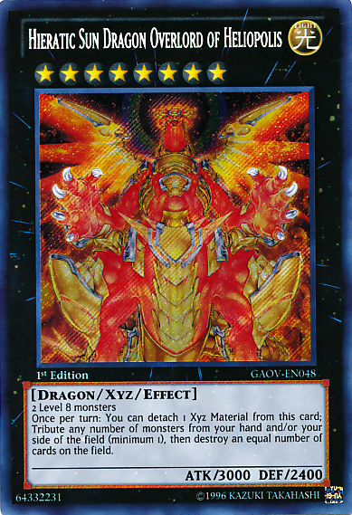 Hieratic Sun Dragon Overlord of Heliopolis [GAOV-EN048] Secret Rare | Pegasus Games WI