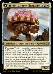 Tetzin, Gnome Champion // The Golden-Gear Colossus [The Lost Caverns of Ixalan Commander] | Pegasus Games WI