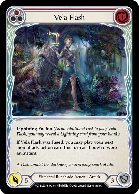 Vela Flash (Red) [U-ELE076] Unlimited Rainbow Foil | Pegasus Games WI