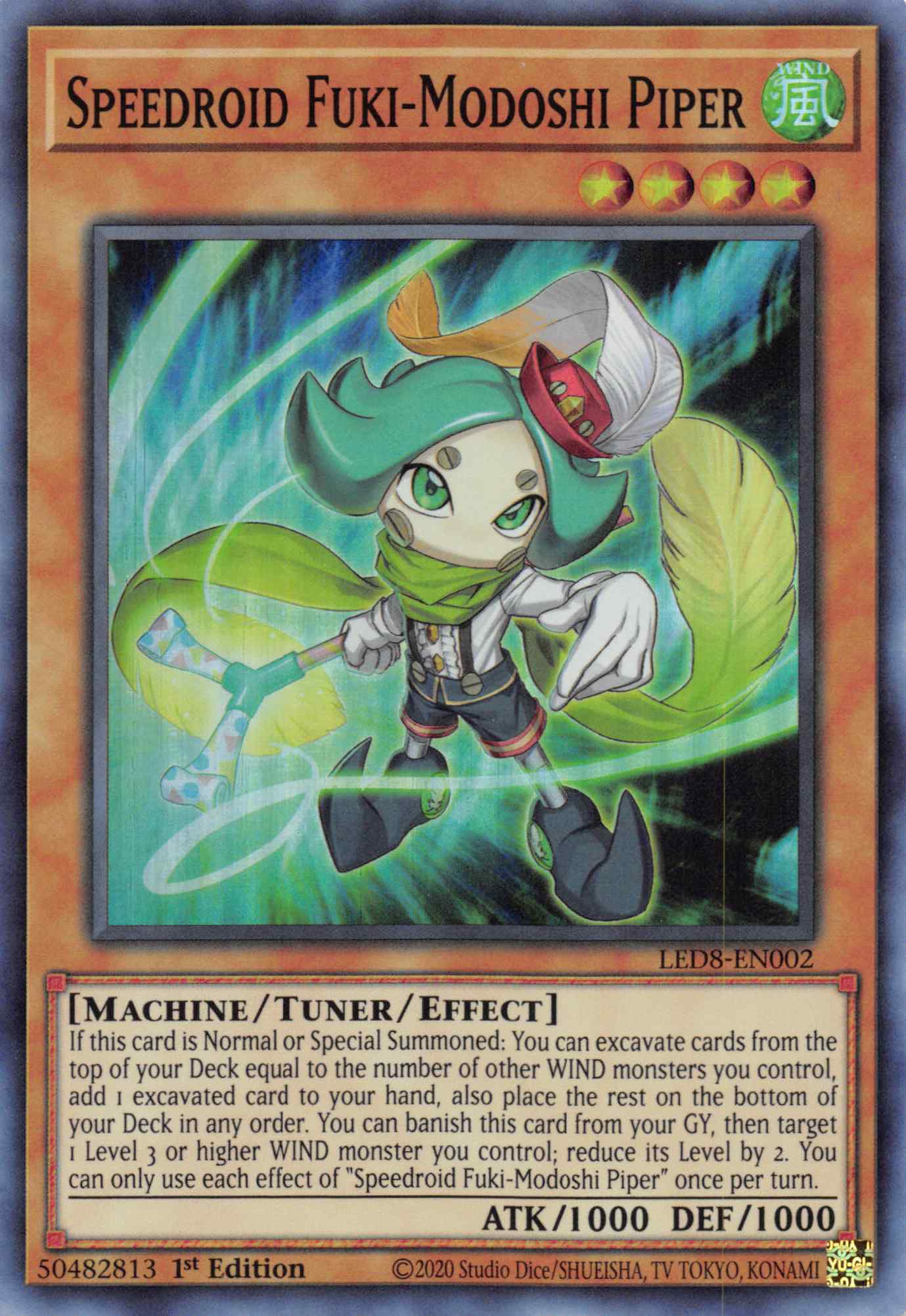 Speedroid Fuki-Modoshi Piper [LED8-EN002] Super Rare | Pegasus Games WI