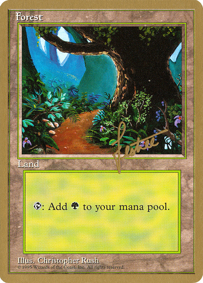 Forest (bl376) (Bertrand Lestree) [Pro Tour Collector Set] | Pegasus Games WI