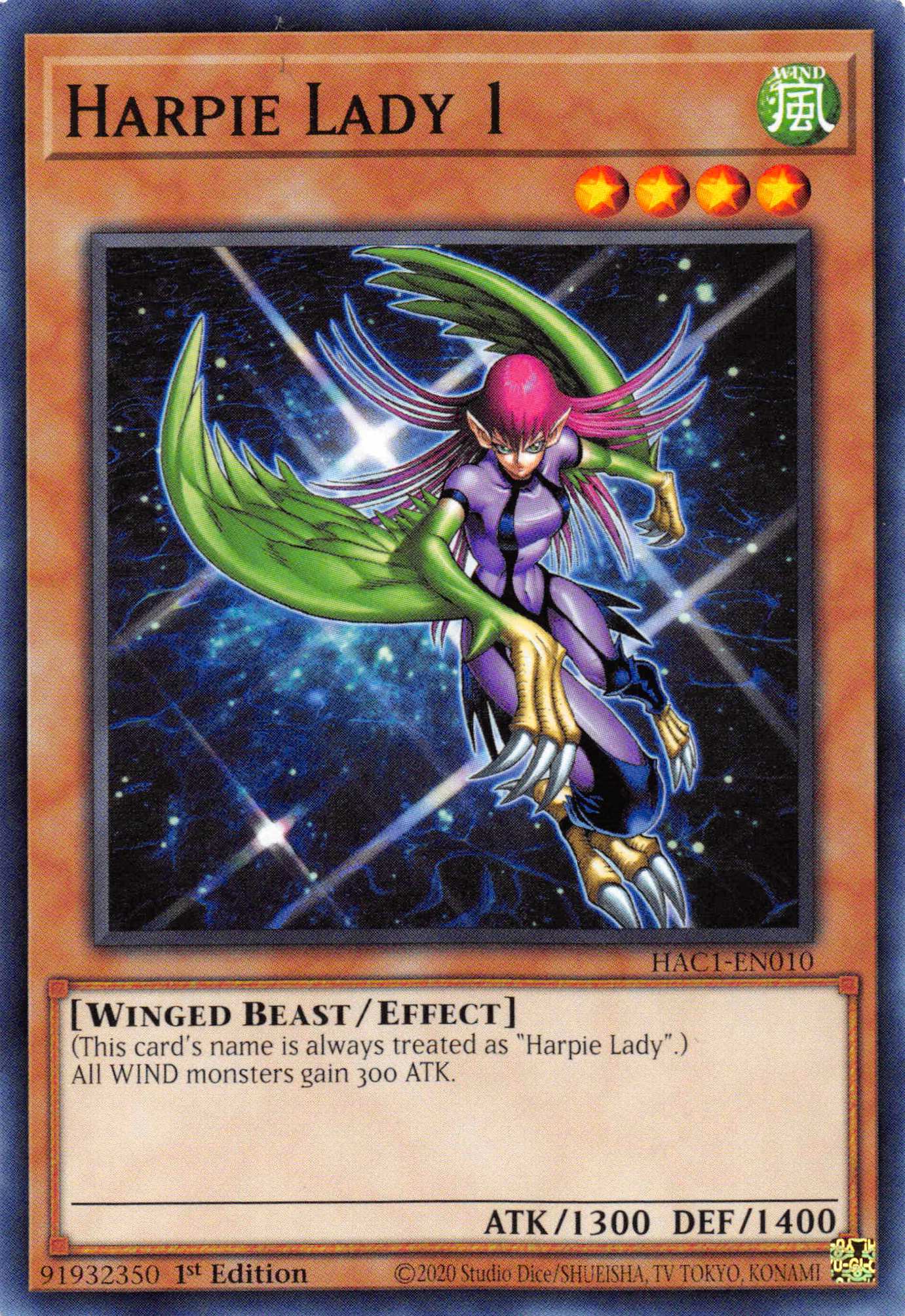 Harpie Lady 1 [HAC1-EN010] Common | Pegasus Games WI