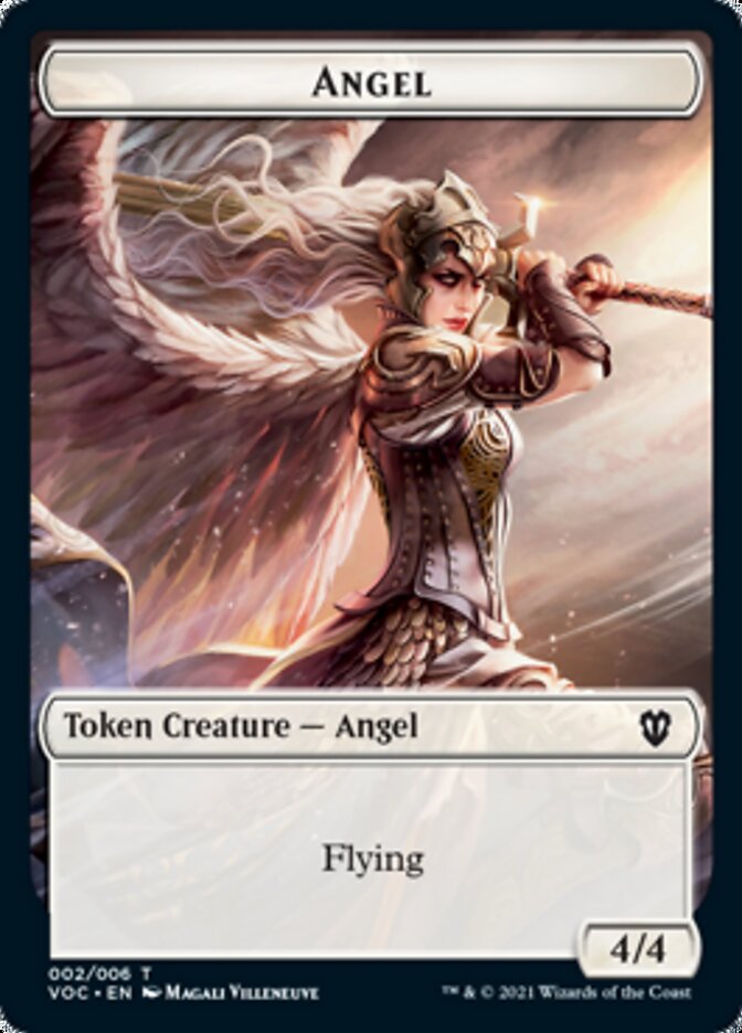 Angel // Clue Double-Sided Token [Innistrad: Crimson Vow Commander Tokens] | Pegasus Games WI