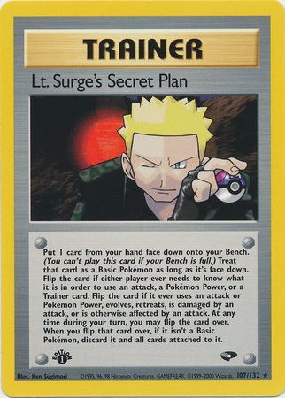 Lt. Surge's Secret Plan (107/132) [Gym Challenge 1st Edition] | Pegasus Games WI