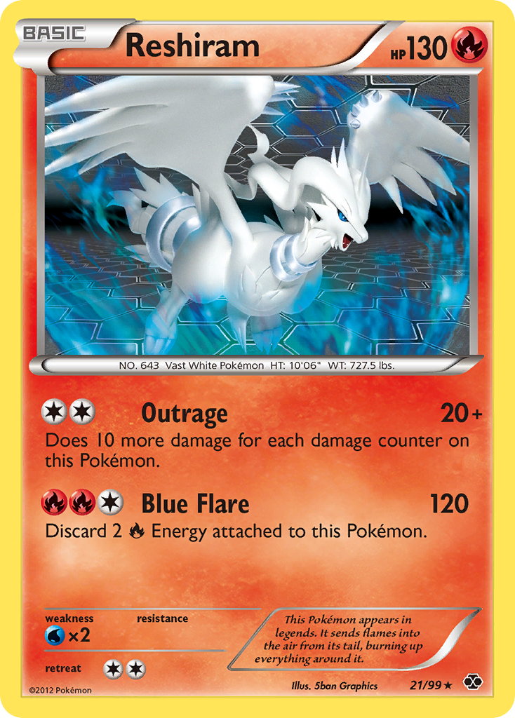 Reshiram (21/99) [Black & White: Next Destinies] | Pegasus Games WI