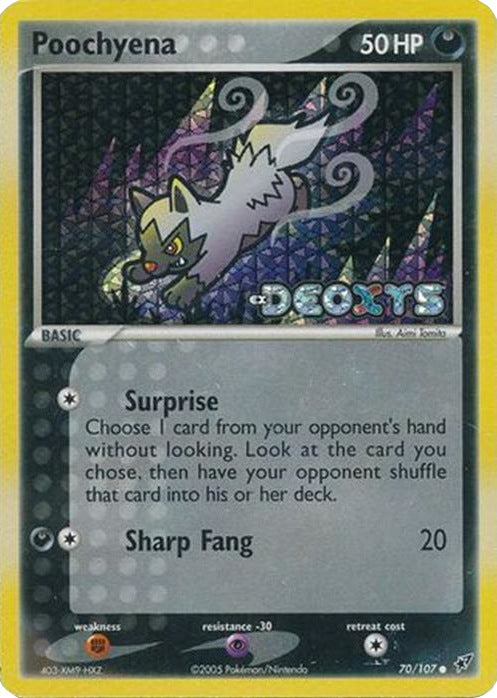 Poochyena (70/107) (Stamped) [EX: Deoxys] | Pegasus Games WI