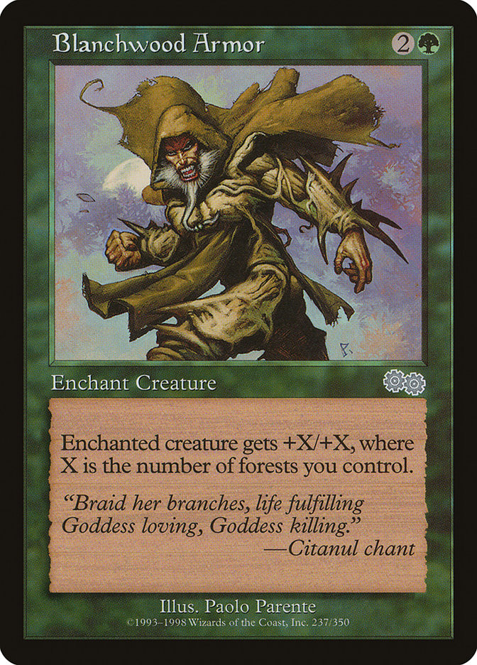 Blanchwood Armor [Urza's Saga] | Pegasus Games WI