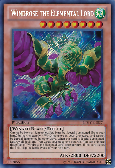 Windrose the Elemental Lord [LTGY-EN037] Secret Rare | Pegasus Games WI