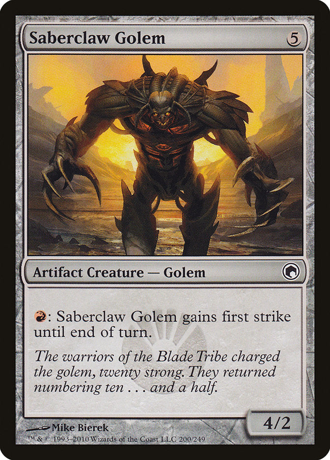 Saberclaw Golem [Scars of Mirrodin] | Pegasus Games WI