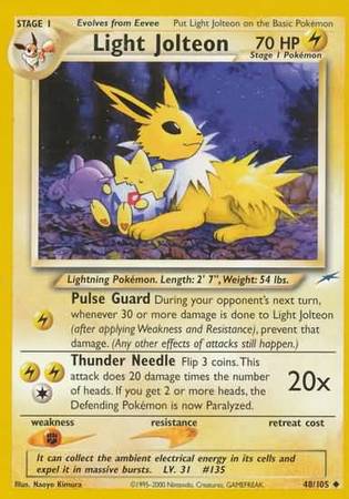 Light Jolteon (48/105) [Neo Destiny Unlimited] | Pegasus Games WI