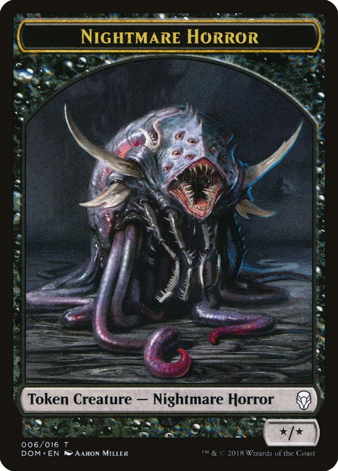 Nightmare Horror Token [Dominaria Tokens] | Pegasus Games WI