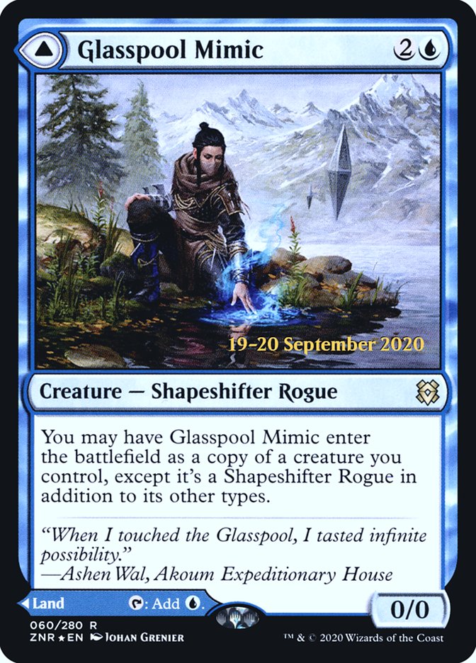 Glasspool Mimic // Glasspool Shore [Zendikar Rising Prerelease Promos] | Pegasus Games WI