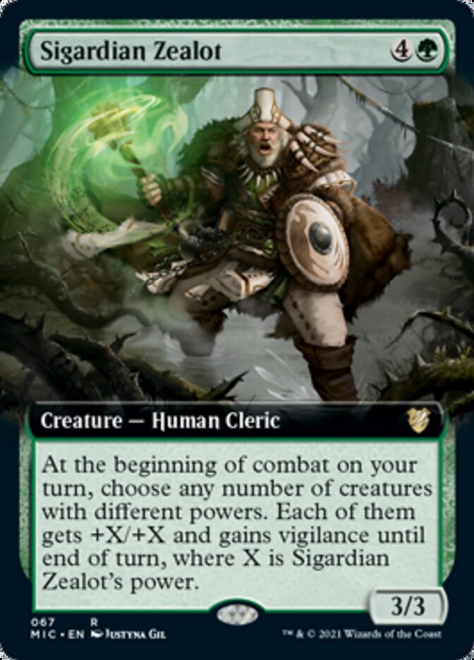 Sigardian Zealot (Extended Art) [Innistrad: Midnight Hunt Commander] | Pegasus Games WI