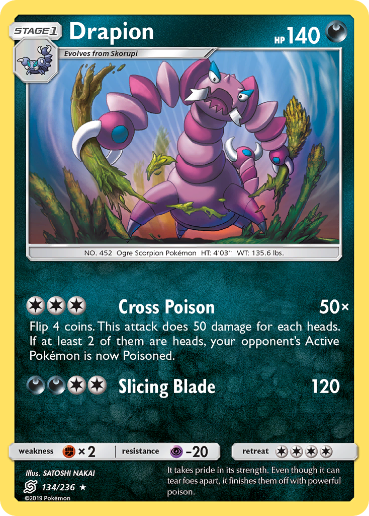 Drapion (134/236) [Sun & Moon: Unified Minds] | Pegasus Games WI